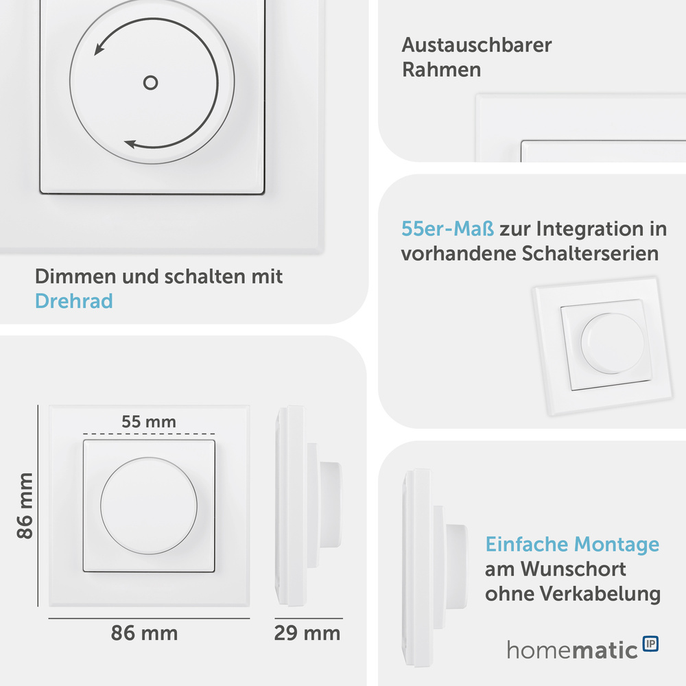 Homematic IP Smart Home Drehtaster, HmIP-WRCR