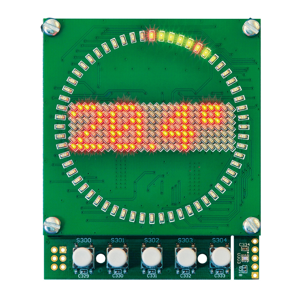 ELV Bausatz Mini-Kreis-LED-Uhr MKLU1