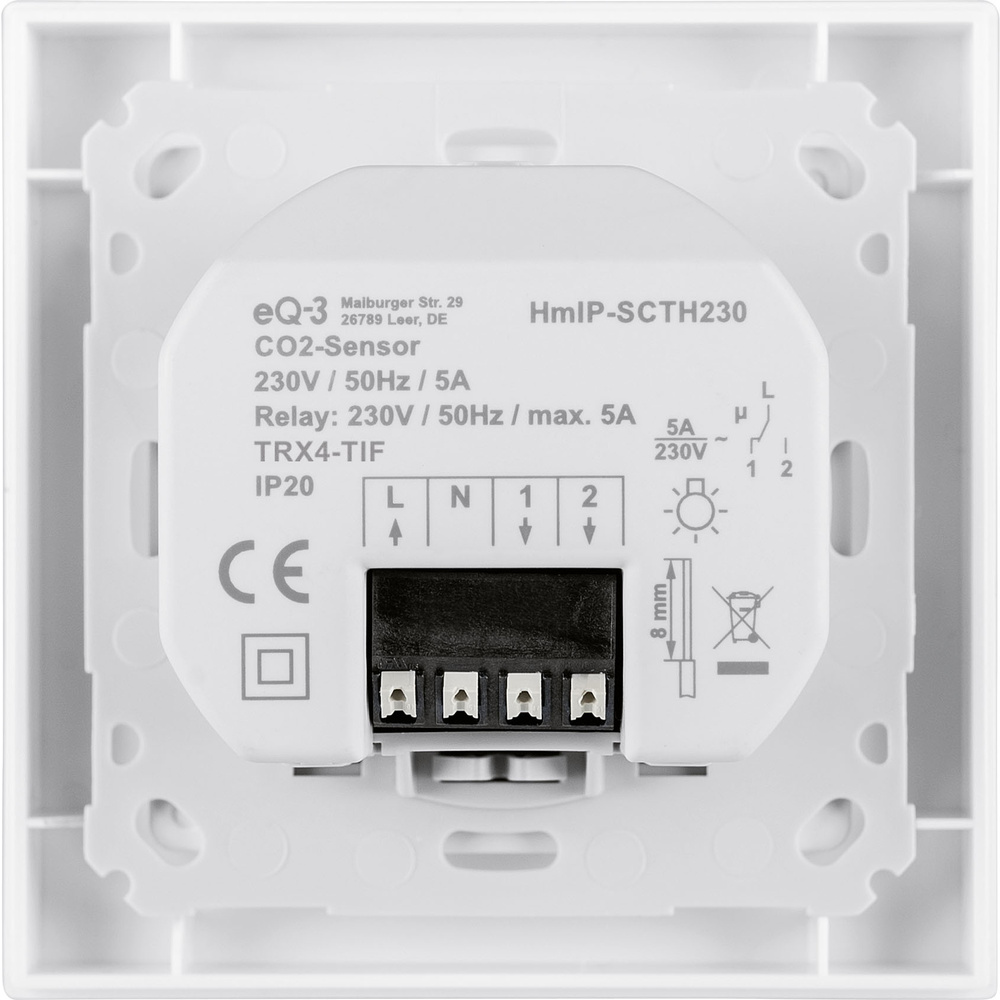 Homematic IP Smart Home CO2-Sensor, 230 V, HmIP-SCTH230