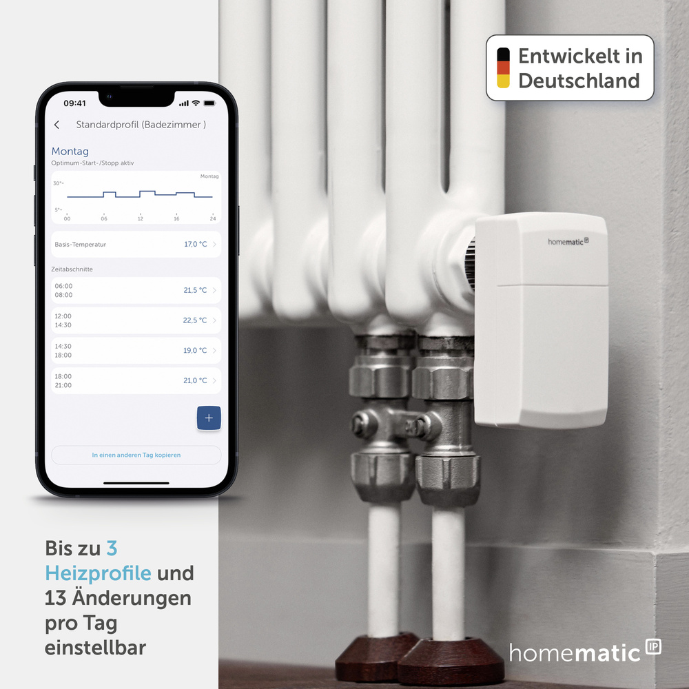 Homematic IP Smart Home Heizkörperthermostat – kompakt, HmIP-eTRV-C-2