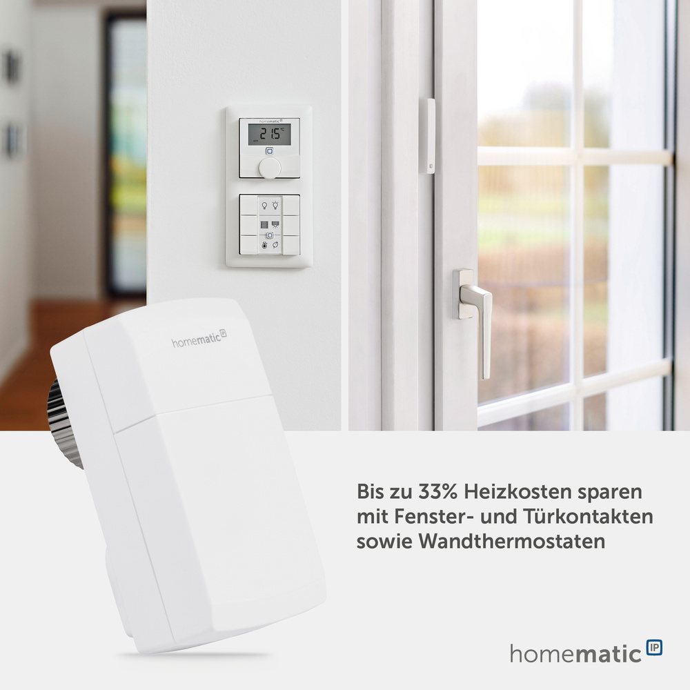 Homematic IP Smart Home Heizkörperthermostat – kompakt, HmIP-eTRV-C-2
