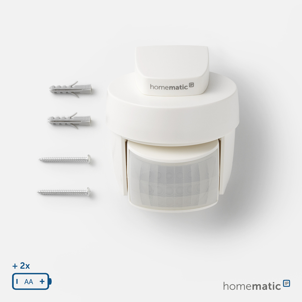 Homematic IP Smart Home Bewegungsmelder mit Dämmerungssensor – außen, HmIP-SMO-2