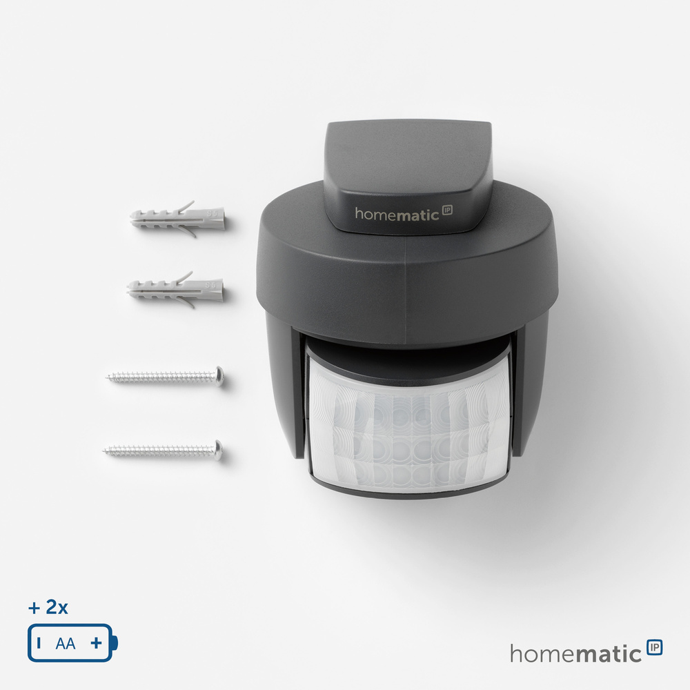 Homematic IP Smart Home Bewegungsmelder mit Dämmerungssensor – außen, anthrazit, HmIP-SMO-A-2