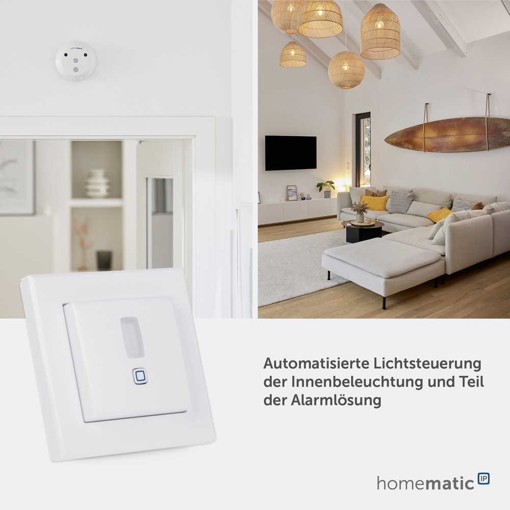 Homematic IP Smart Home Bewegungsmelder für 55er Rahmen – innen, HmIP-SMI55-2