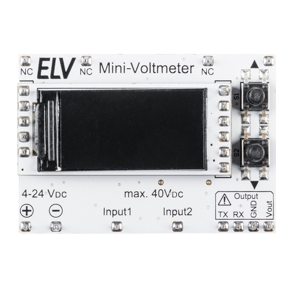 ELV Bausatz Mini-Voltmeter für Steckboards mit TFT-Display, MVM1