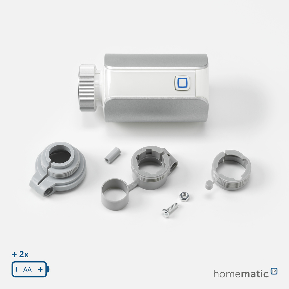 Homematic IP Smart Home Heizkörperthermostat – Evo, silber, HmIP-eTRV-E-S