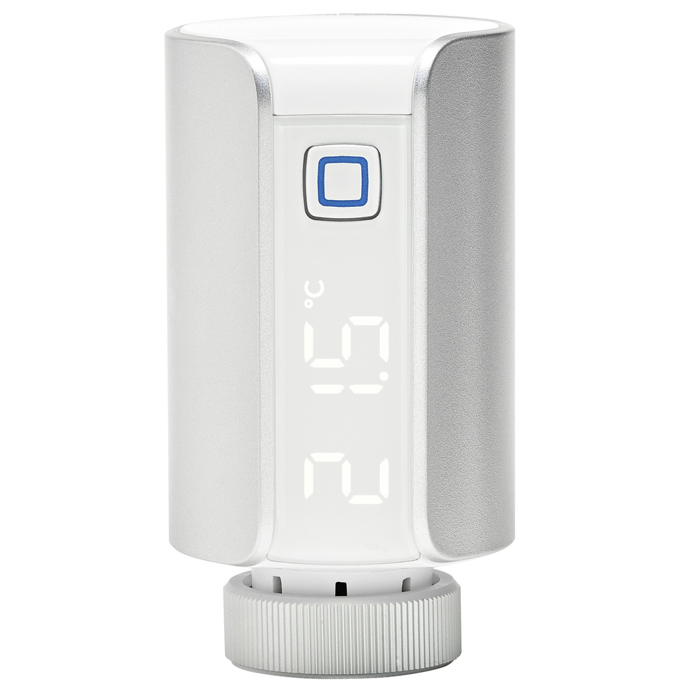 Homematic IP Smart Home Heizkörperthermostat – Evo, silber, HmIP-eTRV-E-S