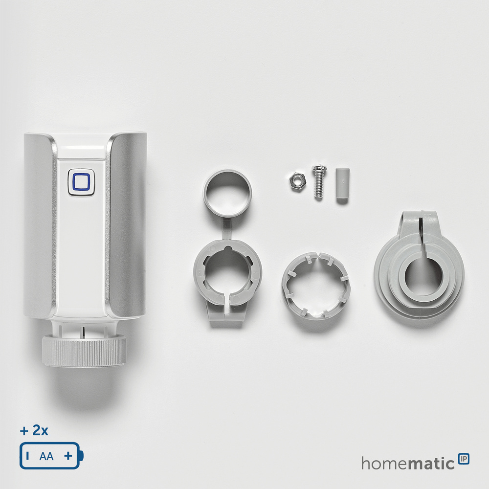 Homematic IP Smart Home Heizkörperthermostat – Evo, silber, HmIP-eTRV-E-S