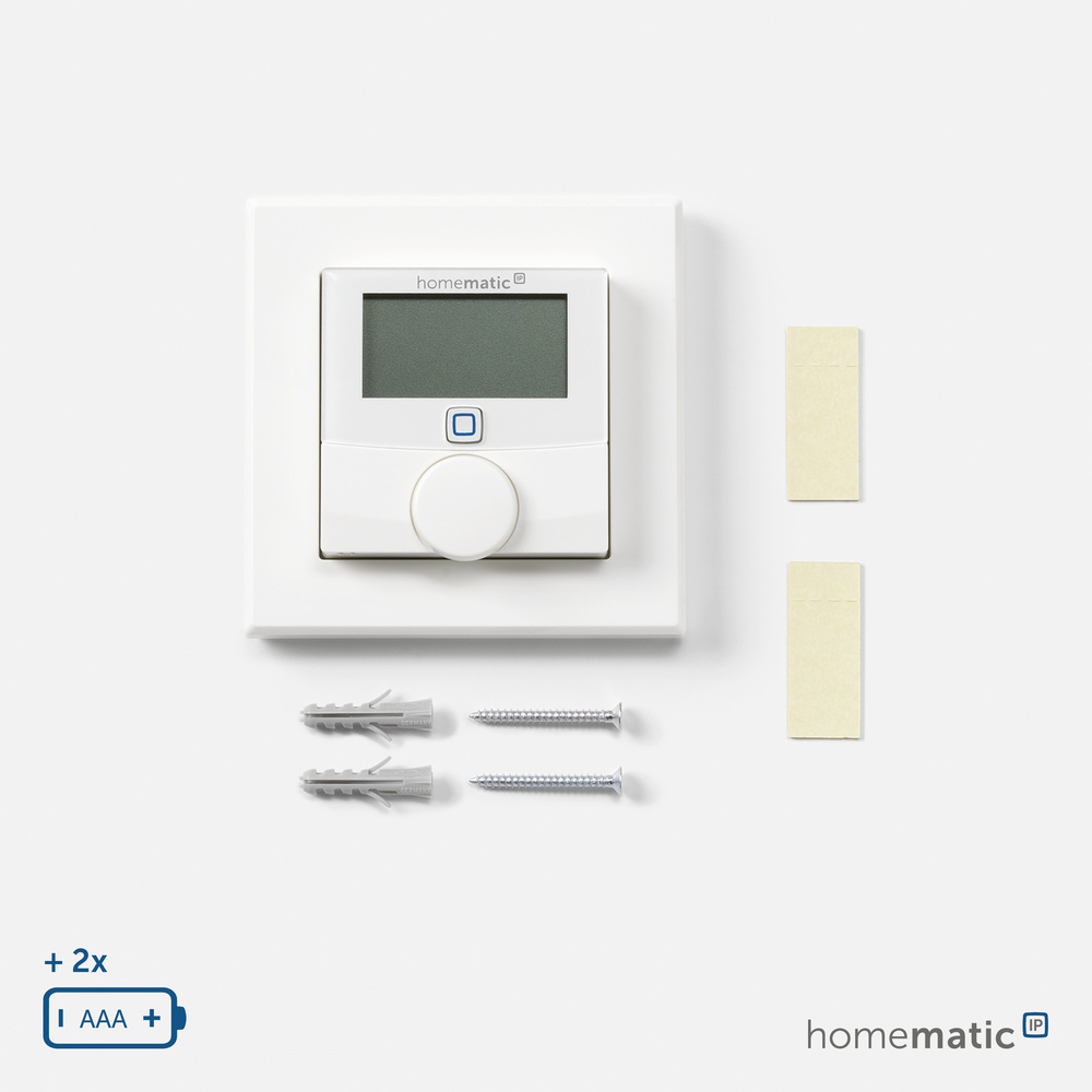 Homematic IP Smart Home Wandthermostat mit Luftfeuchtigkeitssensor, HmIP-WTH-1