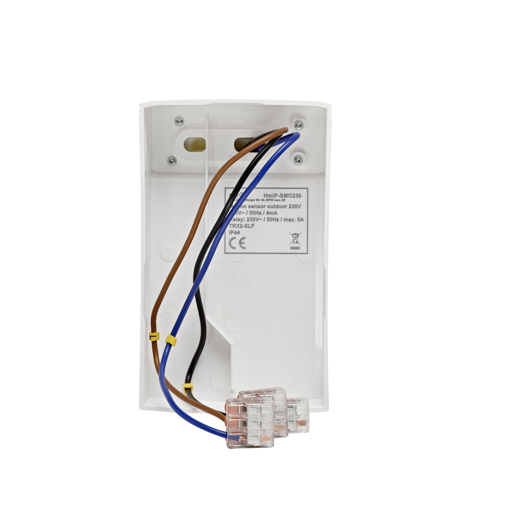 Homematic IP Smart Home Bewegungsmelder  mit Schaltaktor HmIP-SMO230 – außen, 230 V, weiß