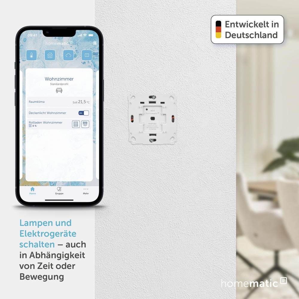 Homematic IP Smart Home Schaltaktor für Markenschalter – 2-fach, HmIP-BS2