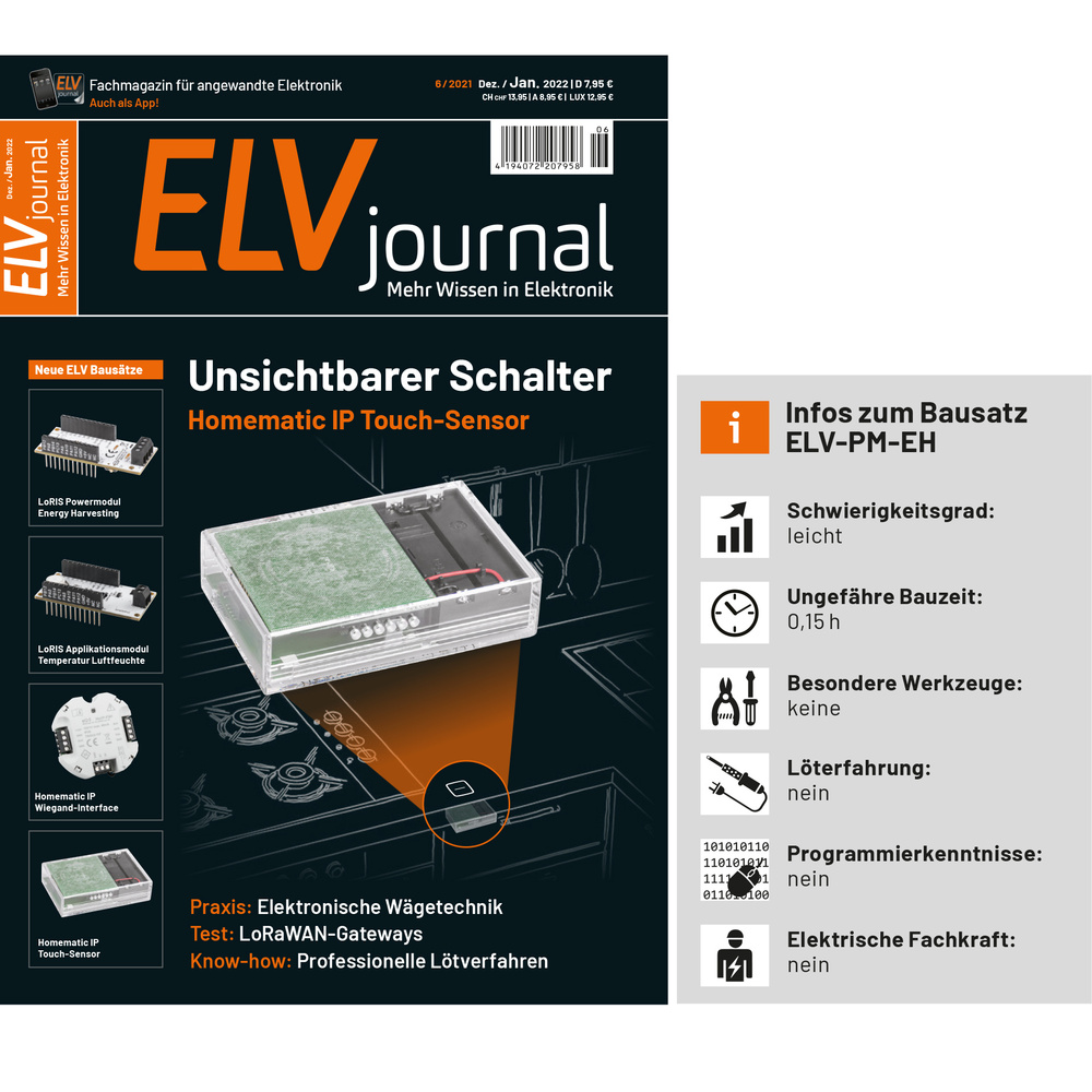 ELV-EnergyHarv Powermodul Energy Harvesting, ELV-PM-EH