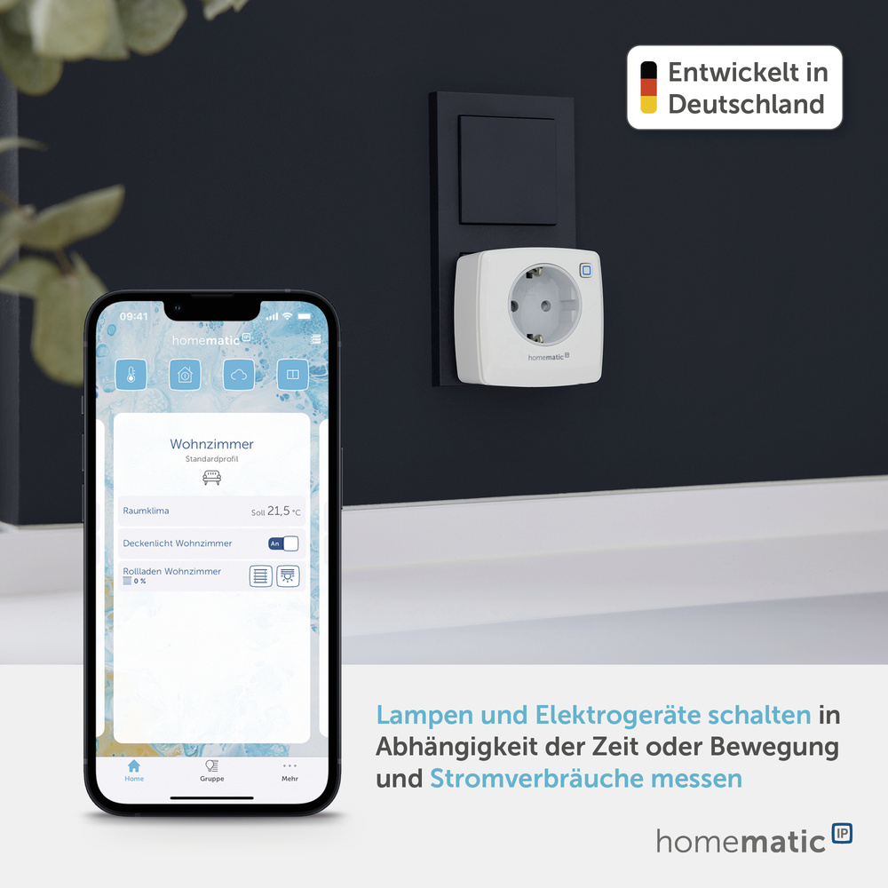 Homematic IP Smart Home Schalt-Mess-Steckdose, HmIP-PSM-2