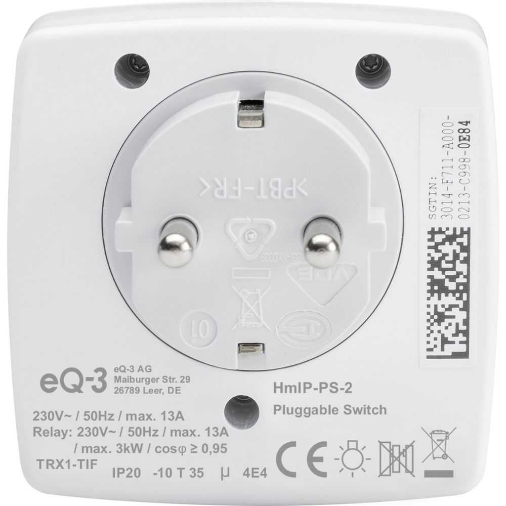 Homematic IP Smart Home Schaltsteckdose, HmIP-PS-2