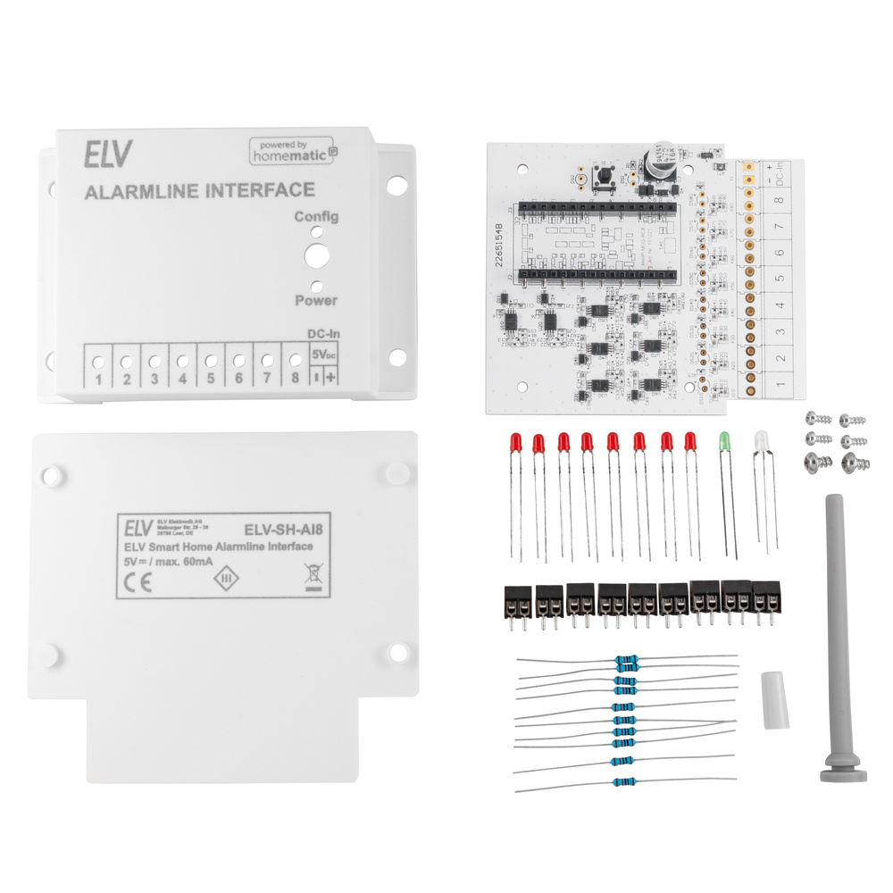 ELV Smart Home Bausatz Alarmlinieninterface ELV-SH-AI8 powered by Homematic IP