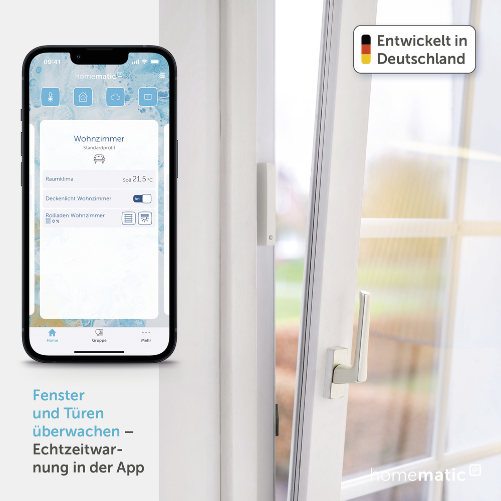 Homematic IP Smart Home Fenster- und Türkontakt – optisch, HmIP-SWDO-2