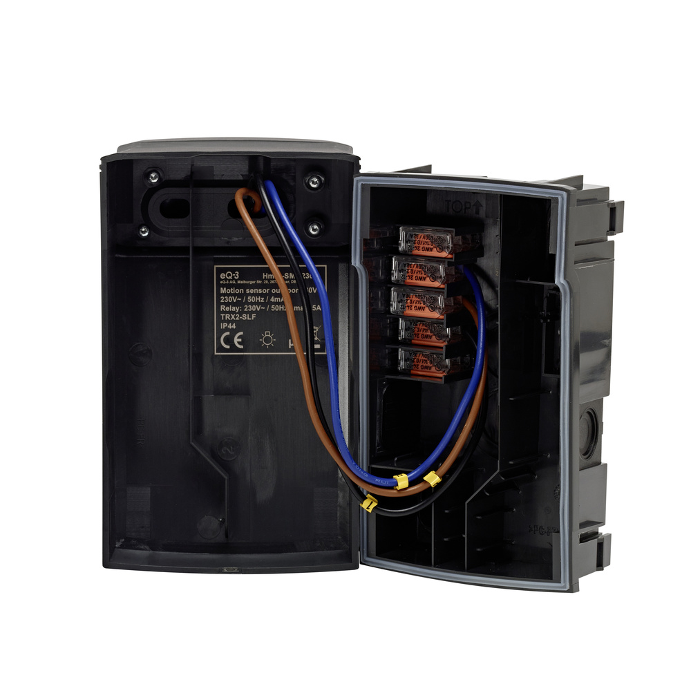 Homematic IP Smart Home Bewegungsmelder mit Schaltaktor – außen, anthrazit, HmIP-SMO230-A