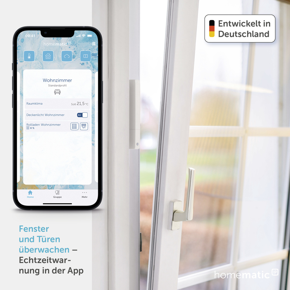 Homematic IP Smart Home Fenster- und Türkontakt – optisch, plus, HmIP-SWDO-PL-2