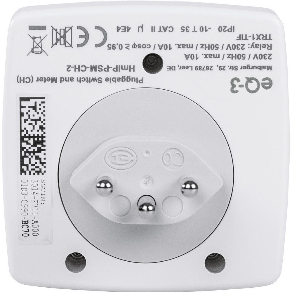 Homematic IP Smart Home Schalt-Mess-Steckdose, PSM-CH-2