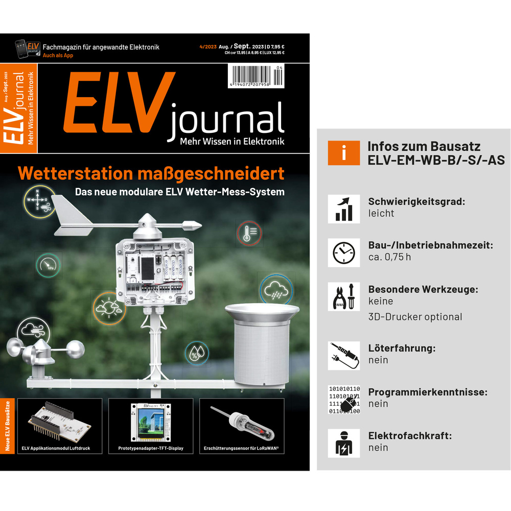 ELV Erweiterungsmodul Wetterboard Basis, ELV-EM-WB-B
