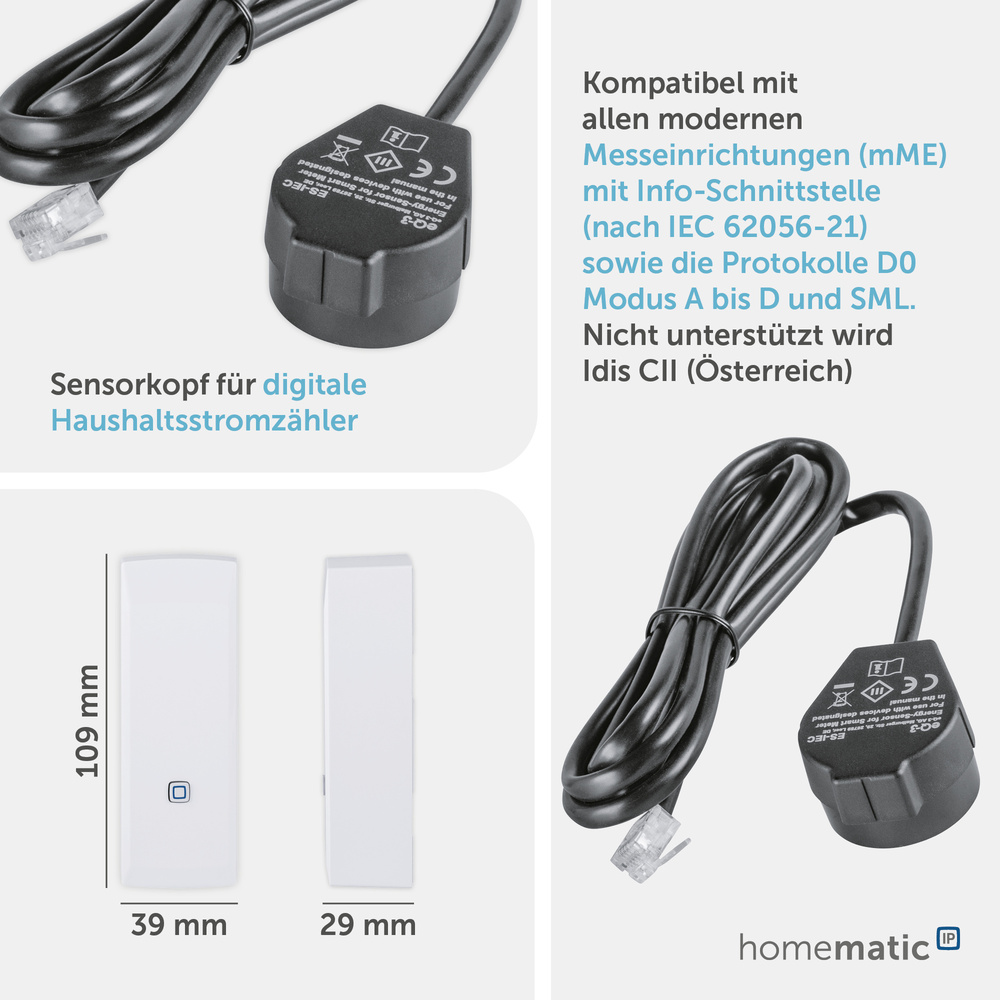 Homematic IP Smart Home Schnittstelle für Smart Meter, HmIP-ESI-IEC