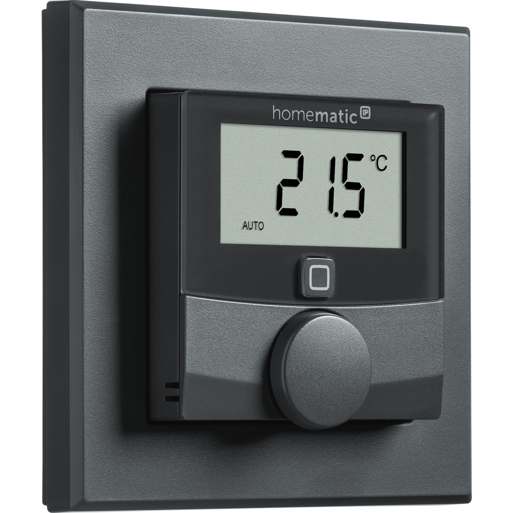 Homematic IP Smart Home Wandthermostat mit Luftfeuchtigkeitssensor, anthrazit, HmIP-WTH-A