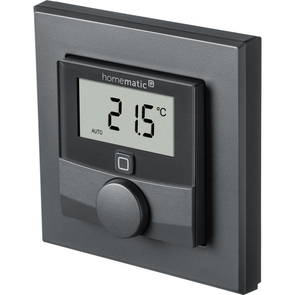 Homematic IP Smart Home Wandthermostat mit Luftfeuchtigkeitssensor, anthrazit, HmIP-WTH-A