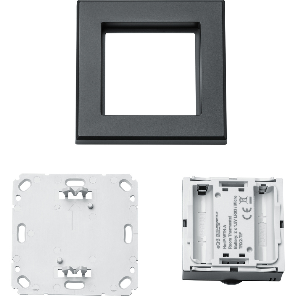 Homematic IP Smart Home Wandthermostat mit Luftfeuchtigkeitssensor, anthrazit, HmIP-WTH-A