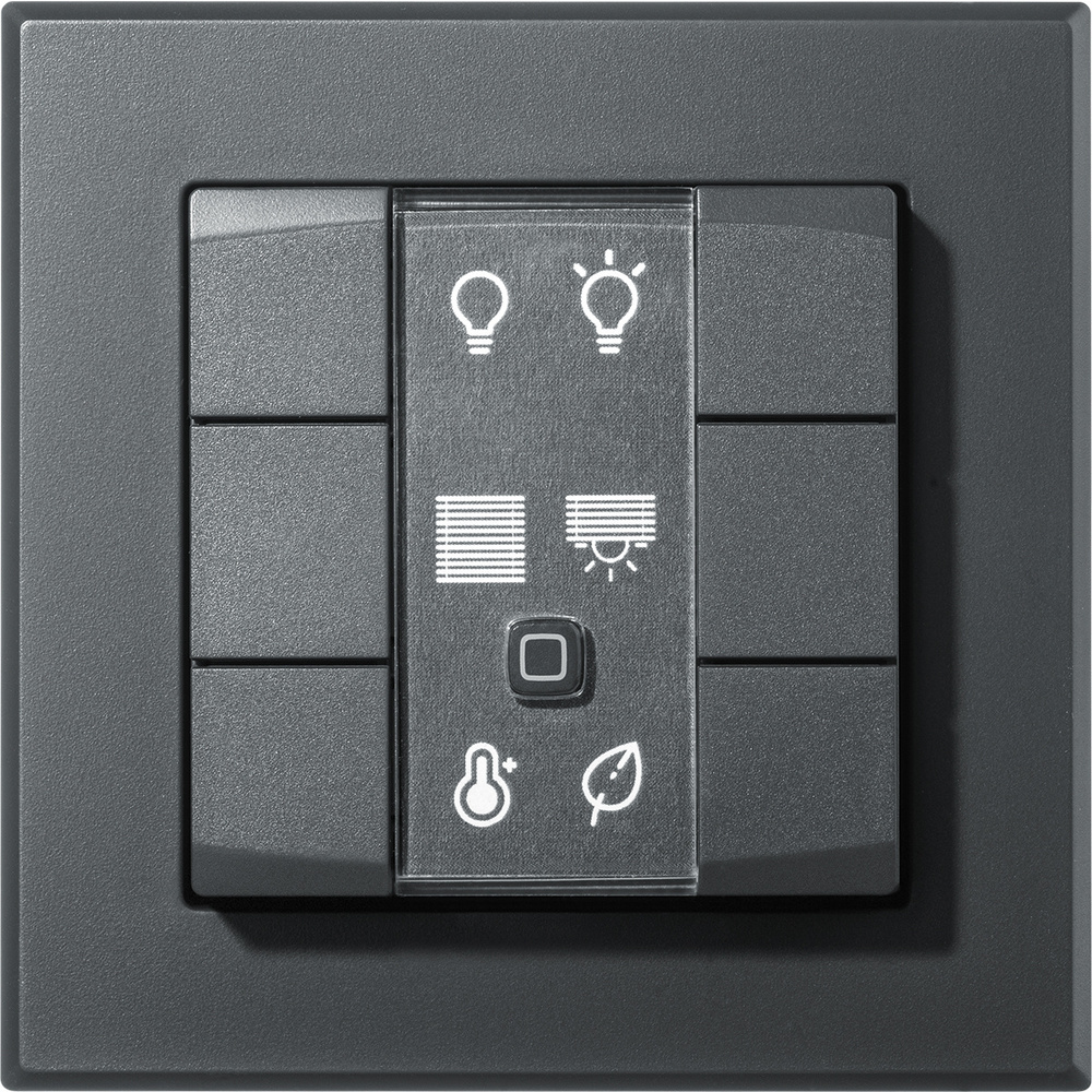 Homematic IP Smart Home Wandtaster – 6-fach, anthrazit, HmIP-WRC6-A