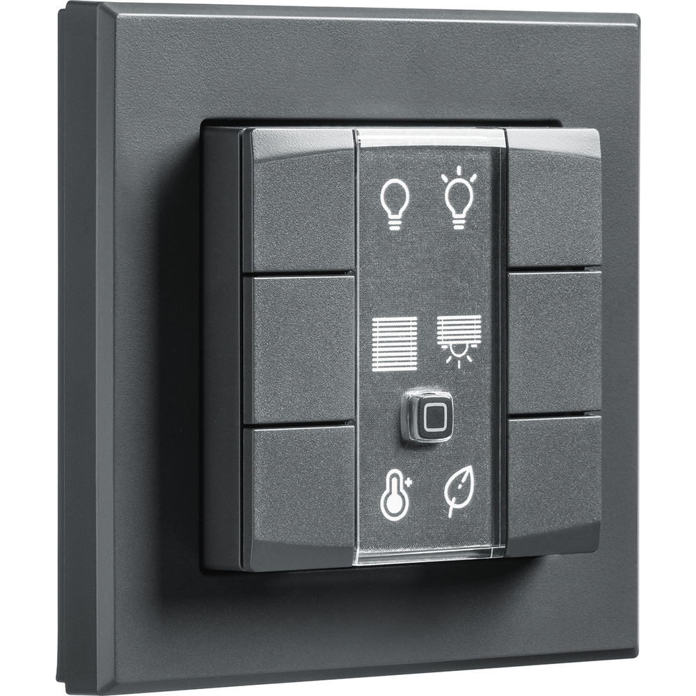 Homematic IP Smart Home Wandtaster – 6-fach, anthrazit, HmIP-WRC6-A