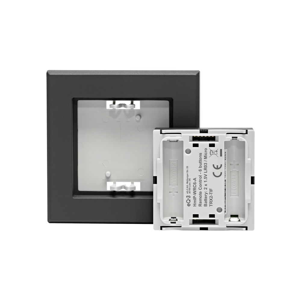 Homematic IP Smart Home Wandtaster – 6-fach, anthrazit, HmIP-WRC6-A