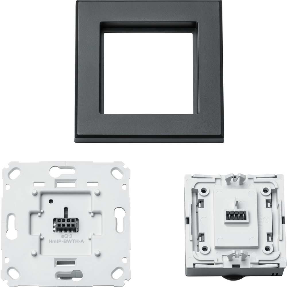 Homematic IP Smart Home Wandthermostat mit Schaltausgang – für Markenschalter, anthrazit, HmIP-BWTH-A