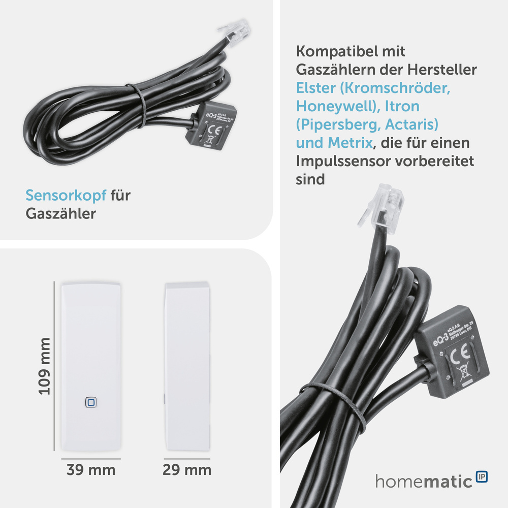 Homematic IP Smart Home Schnittstelle für Gaszähler, HmIP-ESI-GAS