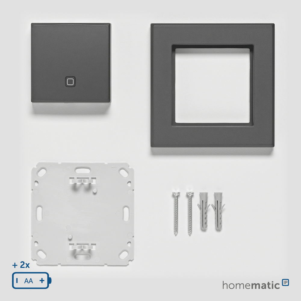 Homematic IP Smart Home Temperatur- und Luftfeuchtigkeitssensor – innen, anthrazit, HmIP-STH-A