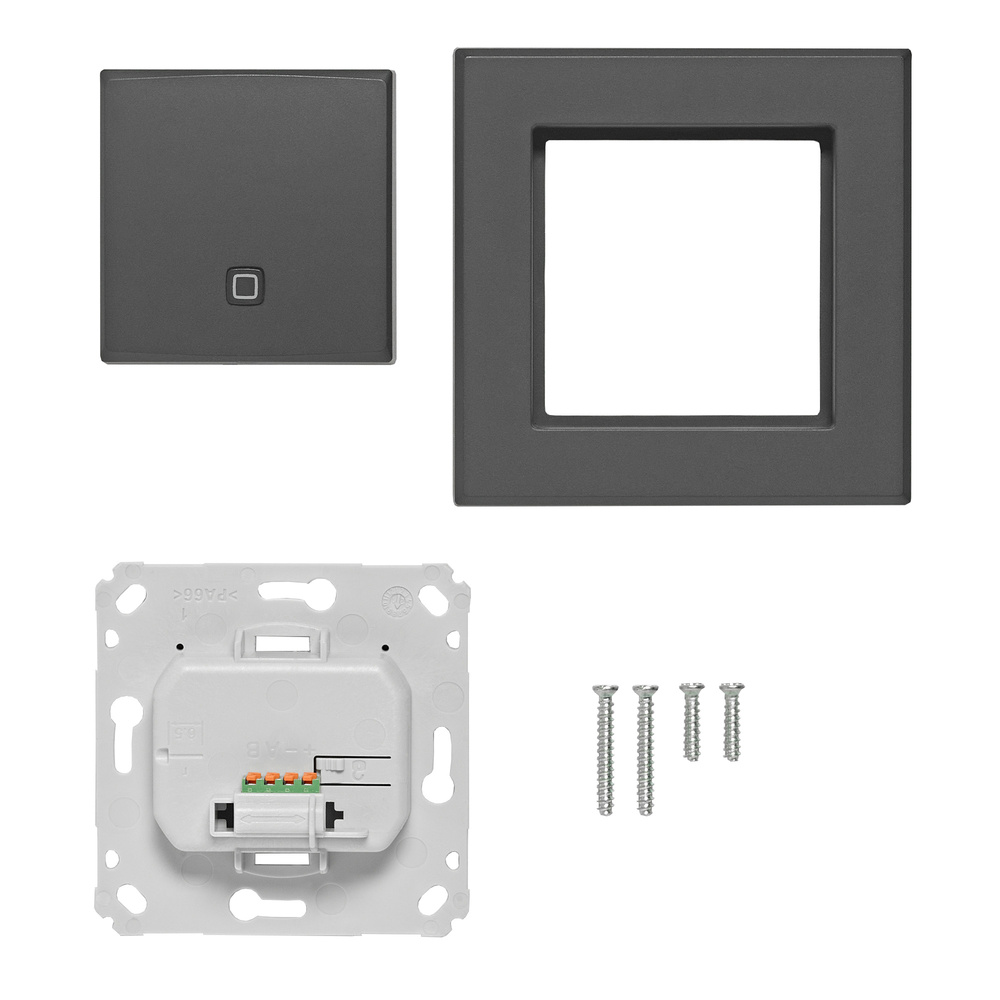 Homematic IP Wired Smart Home Temperatur- und Luftfeuchtigkeitssensor HmIPW-STH – innen, anthrazit