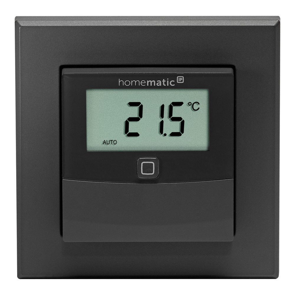 Homematic IP Smart Home Temperatur- und Luftfeuchtigkeitssensor mit Display – innen, anthrazit, HmIP-STHD-A