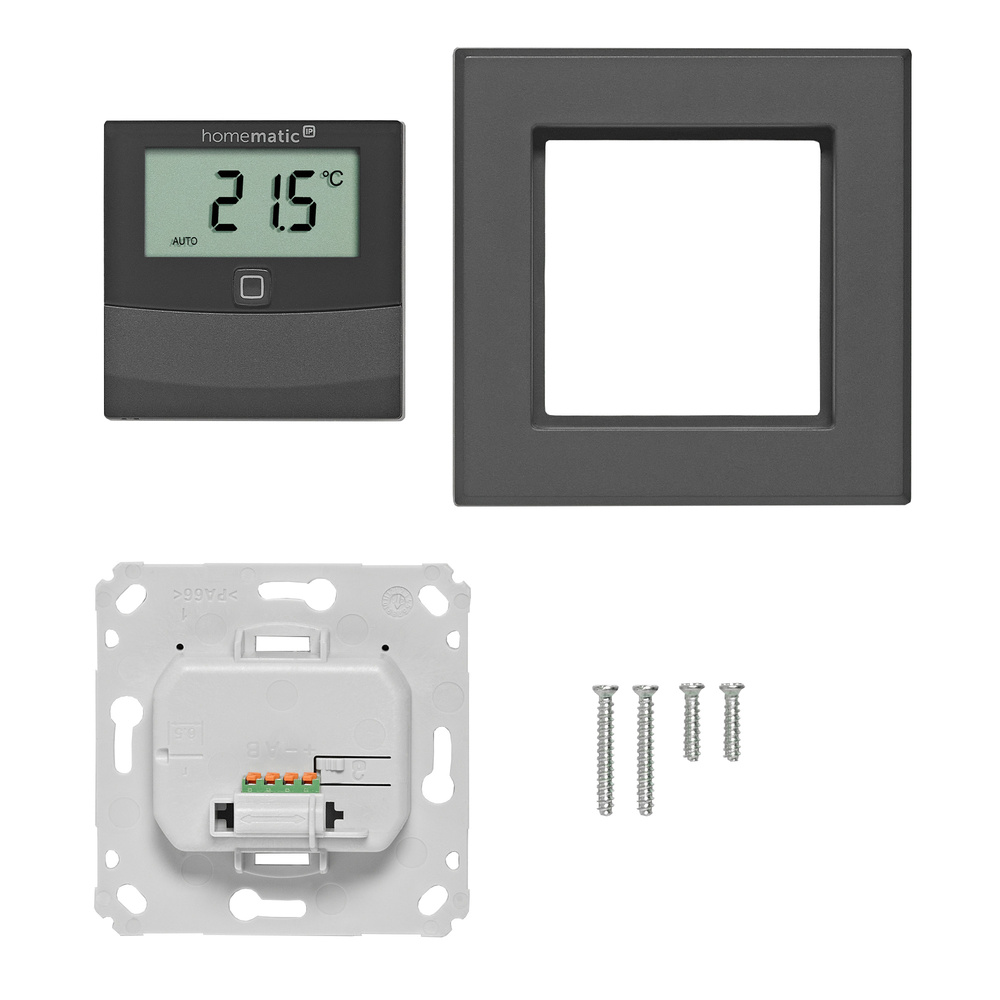 Homematic IP Wired Smart Home Temperatur- und Luftfeuchtigkeitssensor mit Display HmIPW-STHD – innen