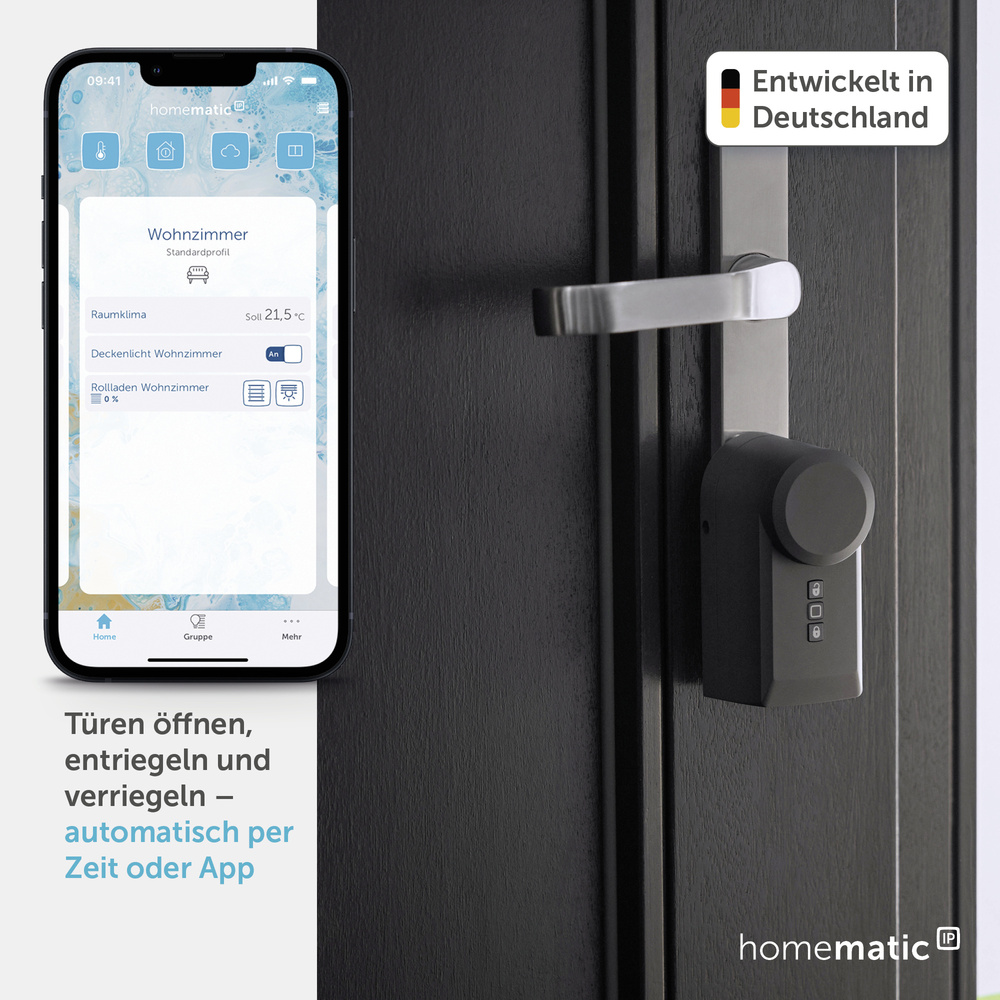 Homematic IP Smart Home Türschlossantrieb, anthrazit, HmIP-DLD-A