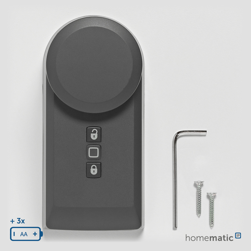 Homematic IP Smart Home Türschlossantrieb, anthrazit, HmIP-DLD-A