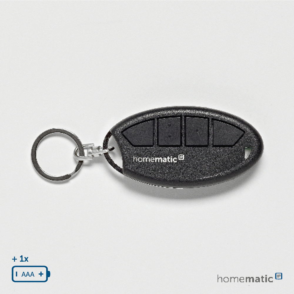 Homematic IP Smart Home Schlüsselbundfernbedienung – 4 Tasten, HmIP-KRC4-2