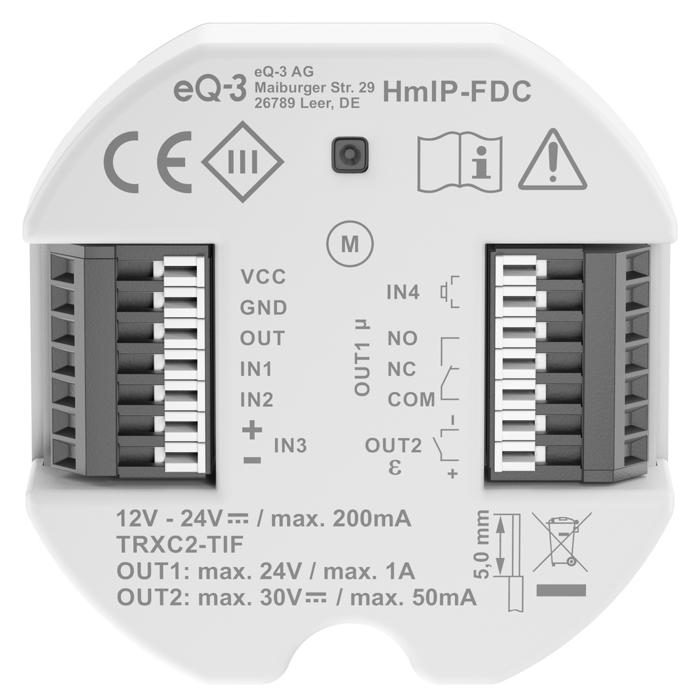 Homematic IP Smart Home Universal Türöffner Controller, HmIP-FDC