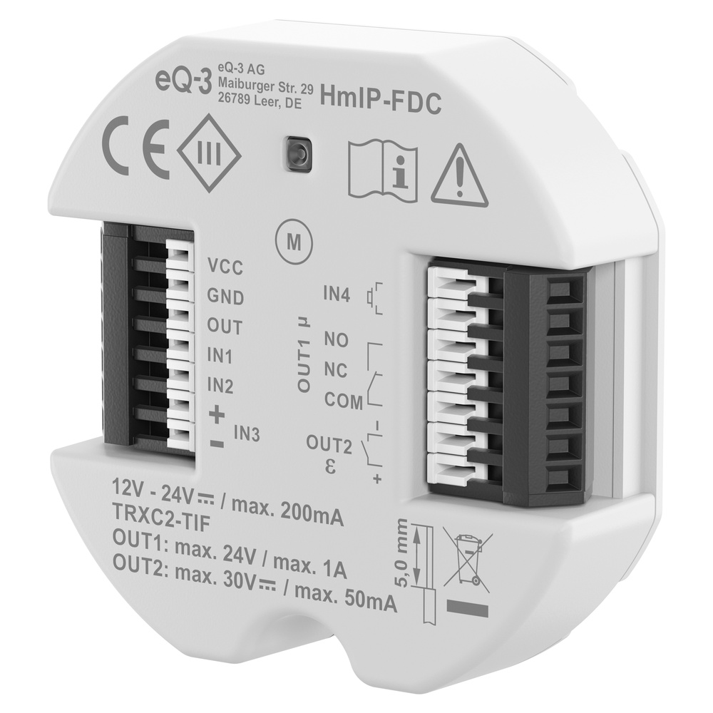 Homematic IP Smart Home Universal Türöffner Controller, HmIP-FDC