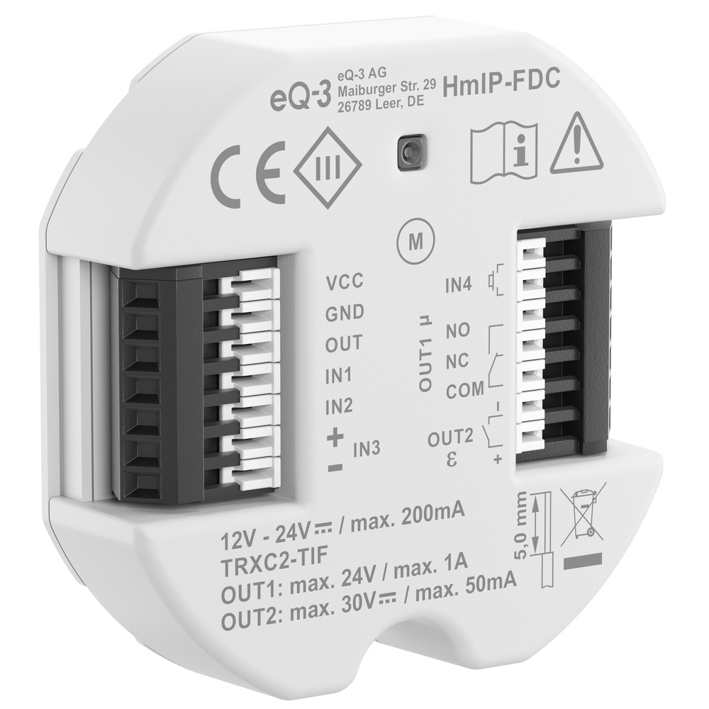 Homematic IP Smart Home Universal Türöffner Controller, HmIP-FDC