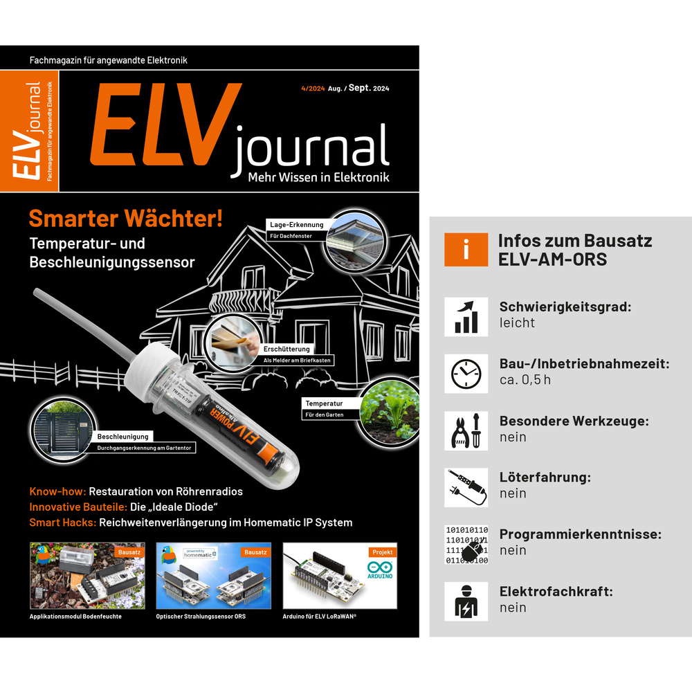 ELV Applikationsmodul Optische Strahlungssensoren, ELV-AM-ORS