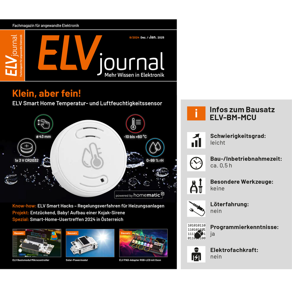 ELV MCU-Base Basismodul Microcontroller, ELV-BM-MCU