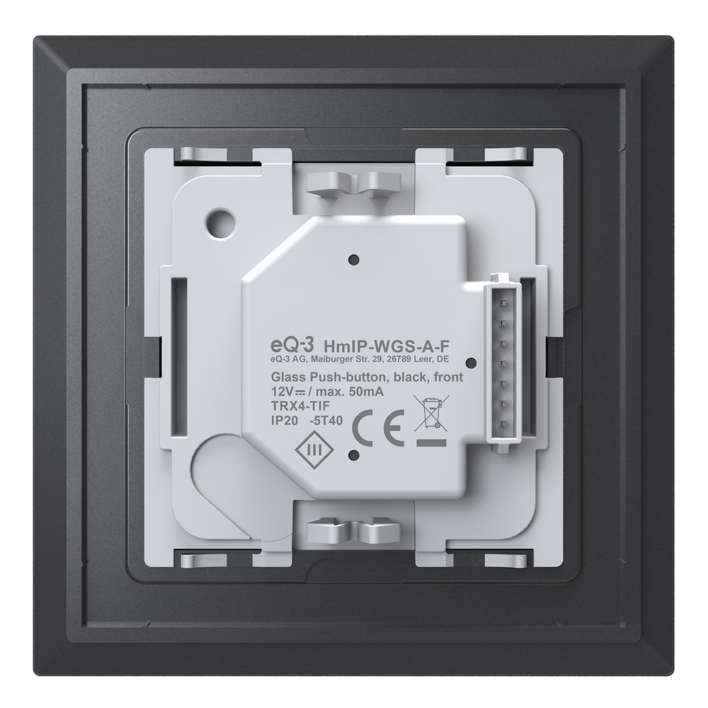 Homematic IP Smart Home Glastaster, schwarz, HmIP-WGS-A