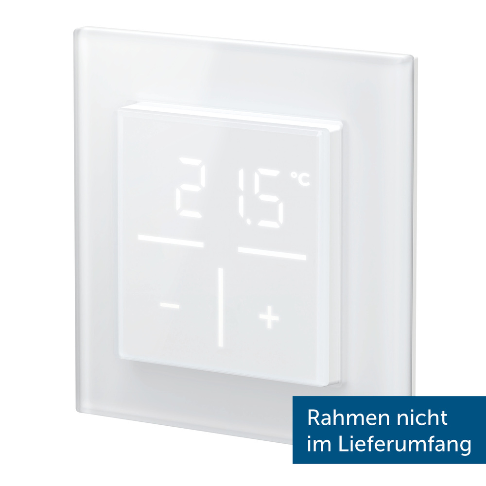 Homematic IP Smart Home Glas-Wandthermostat mit CO2 Sensor, Weiß, HmIP-WGTC