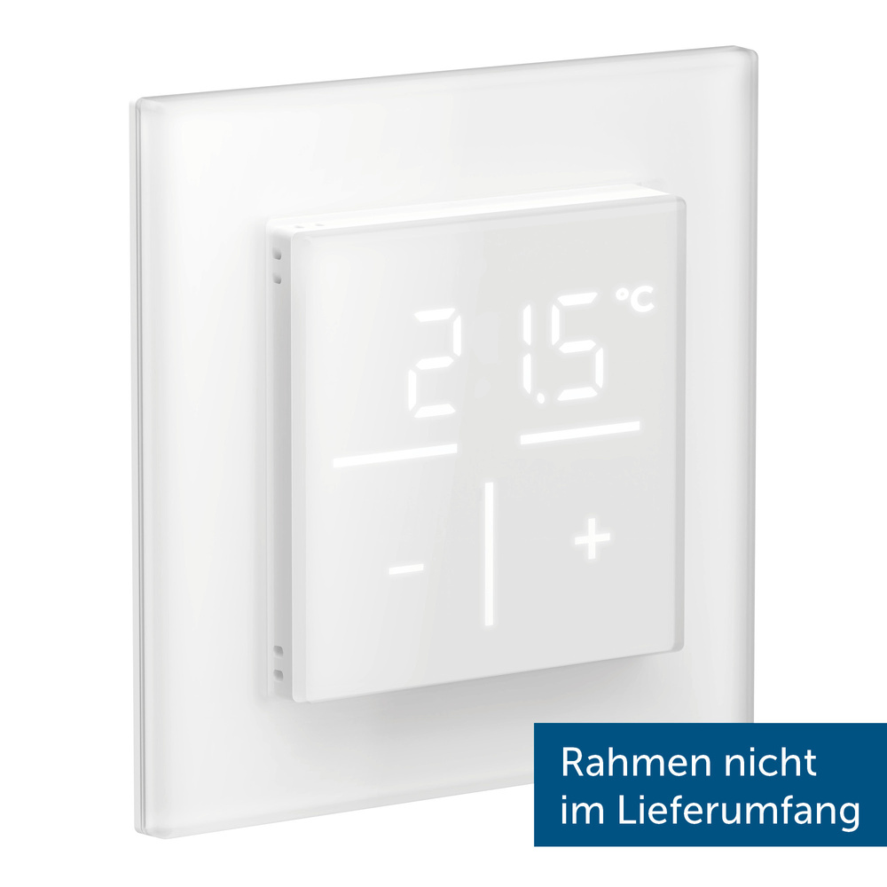 Homematic IP Smart Home Glas-Wandthermostat mit CO2 Sensor, Weiß, HmIP-WGTC