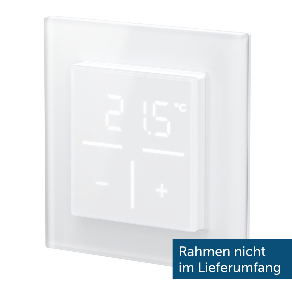 Homematic IP Smart Home Glas-Wandthermostat mit CO2-Sensor, weiß, HmIP-WGTC