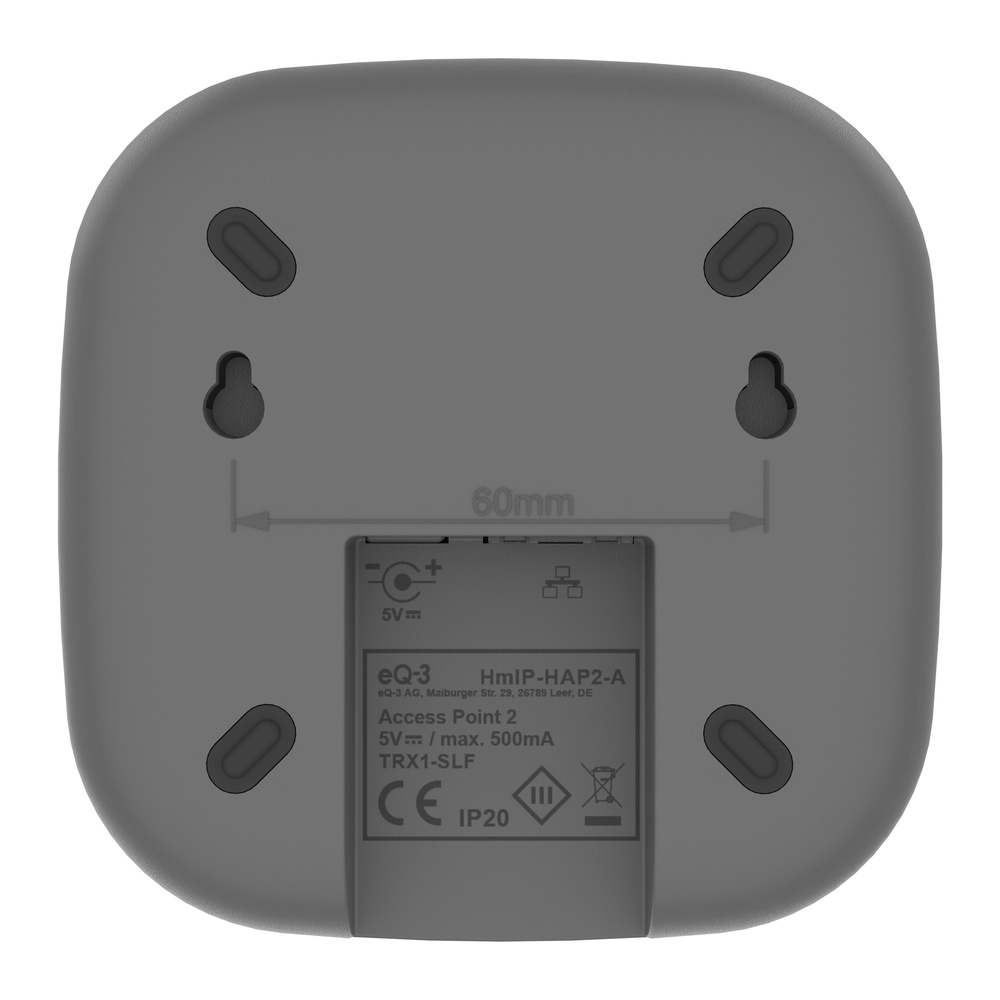 Homematic IP Smart Home Access Point 2, Anthrazit, HmIP-HAP2-A